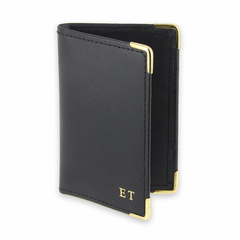porte-cartes cuir noir init 1