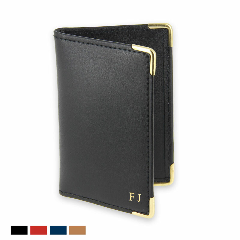 Porte carte bancaire noir cuir
