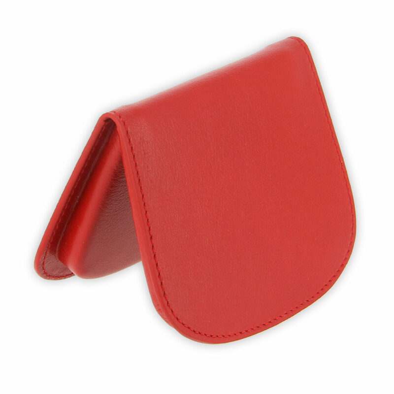 porte monnaie cuir rouge sabot de cheval 2