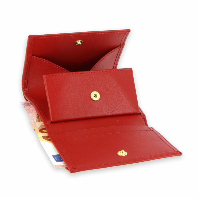 porte monnaie cuir a soufflet rouge 5