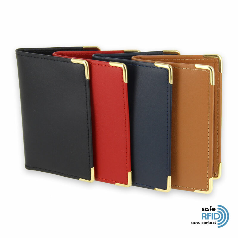 porte carte cuir protection carte sans contact rfid 4 couleurs 2