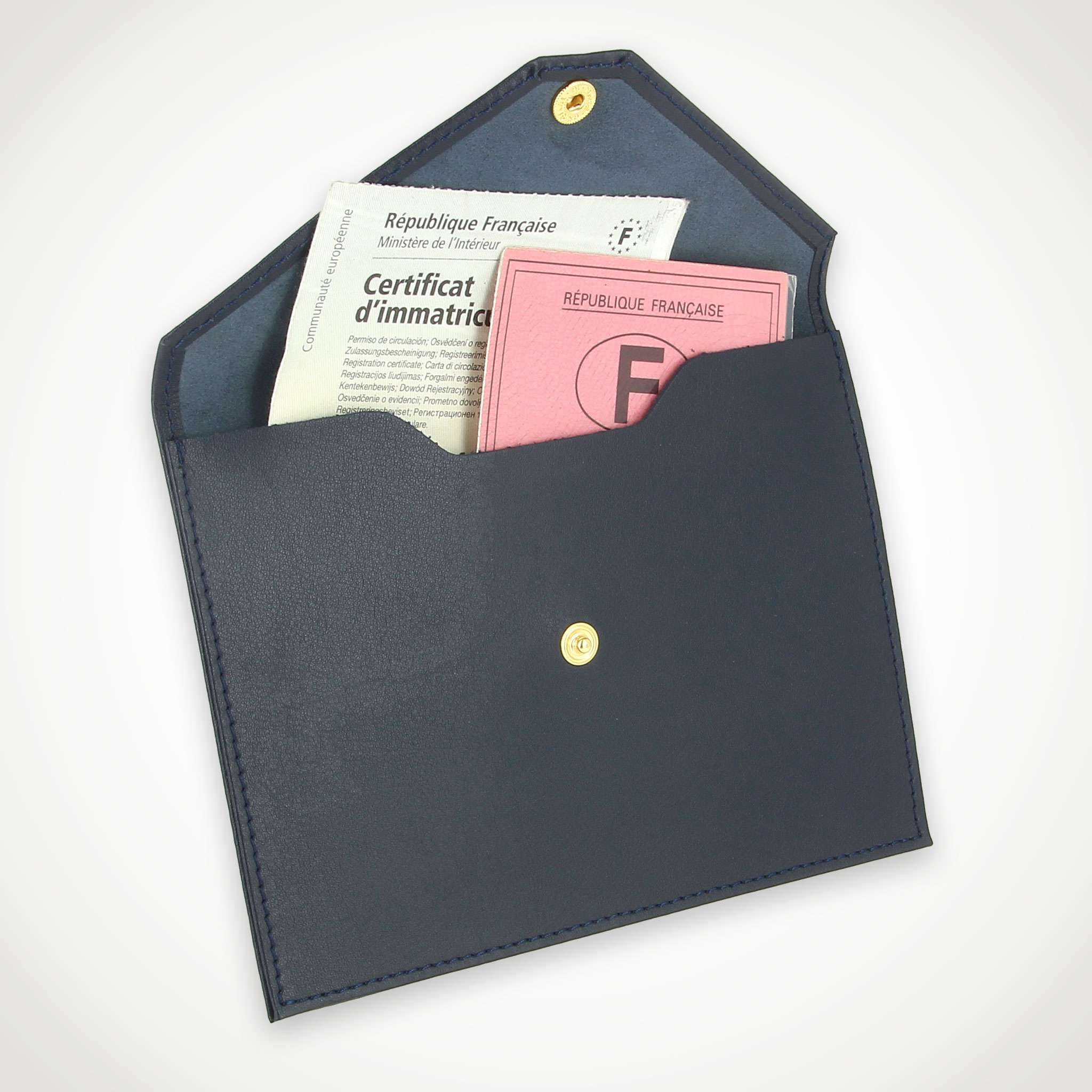 Pochette documents en cuir- Fleur de peau - Maroquinerie en ligne