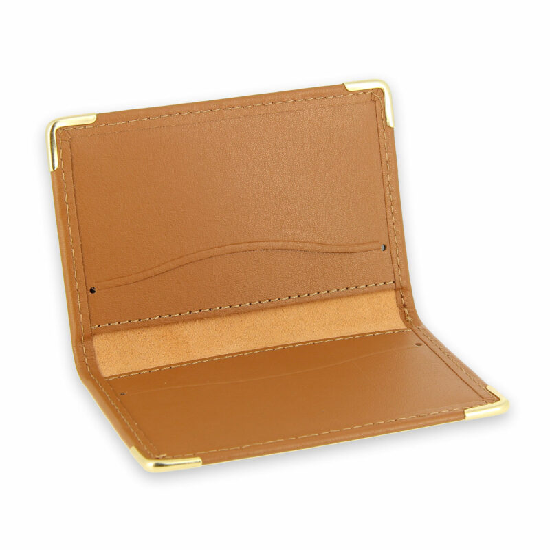 porte cartes cuir protection carte sans contact rfid beige gold 3