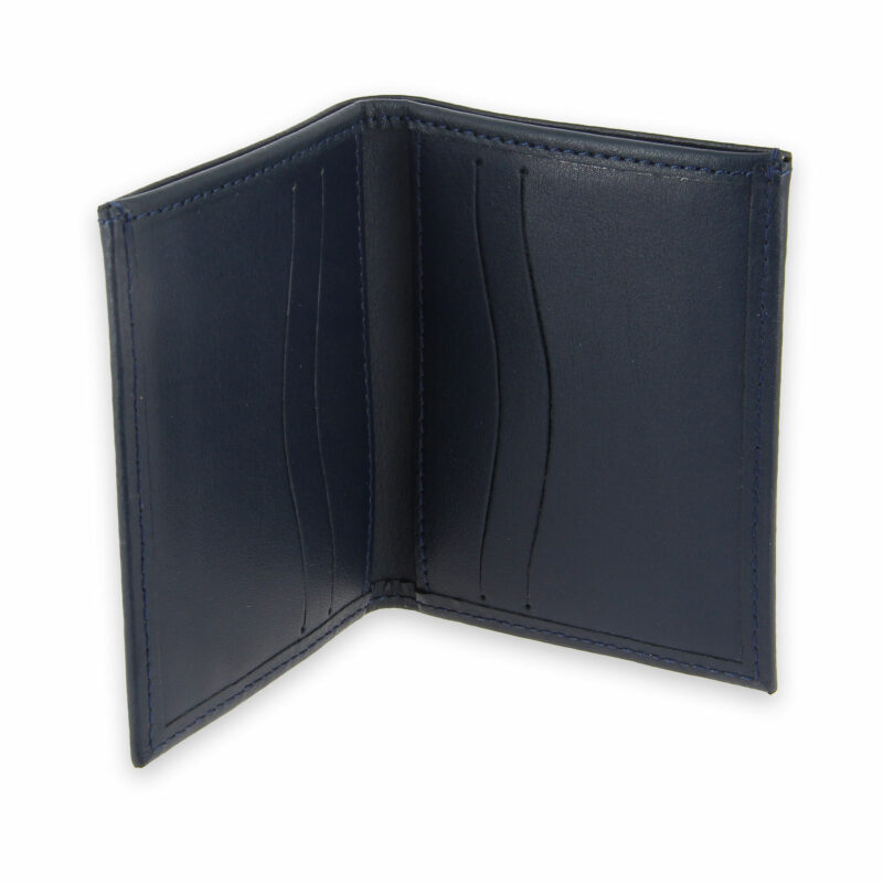 porte-cartes cuir 4 cartes porte-billets bleu marine cuir 3