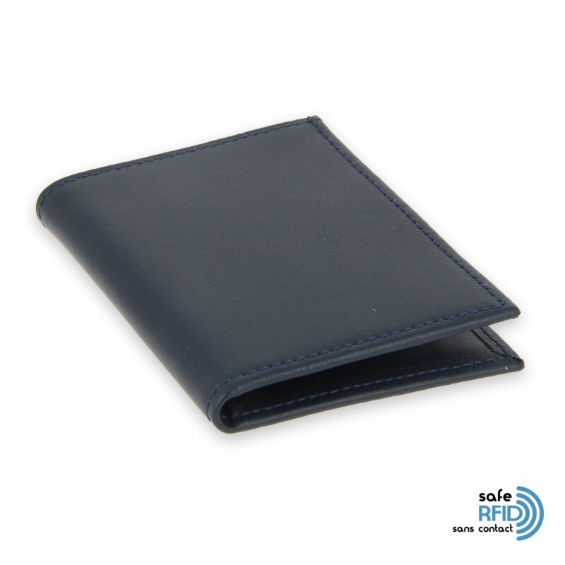 card holder leather 4 cards bill holder black leather protection card contactless rfid 2