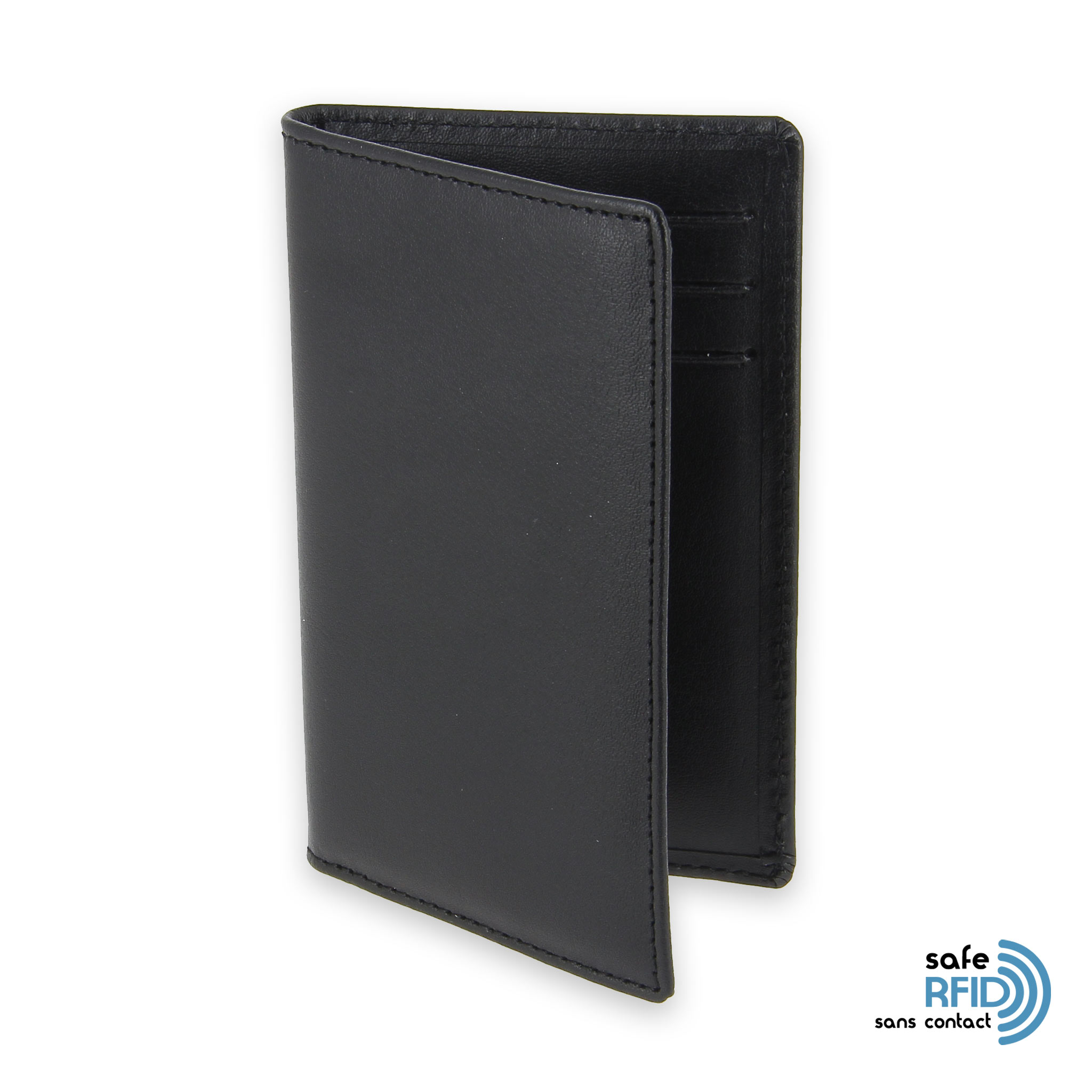 Etui pour carte bancaire en cuir noir by Cuirs Ney - Cuirs Ney