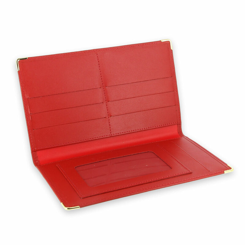 porte chequier portefeuille cuir rouge 3