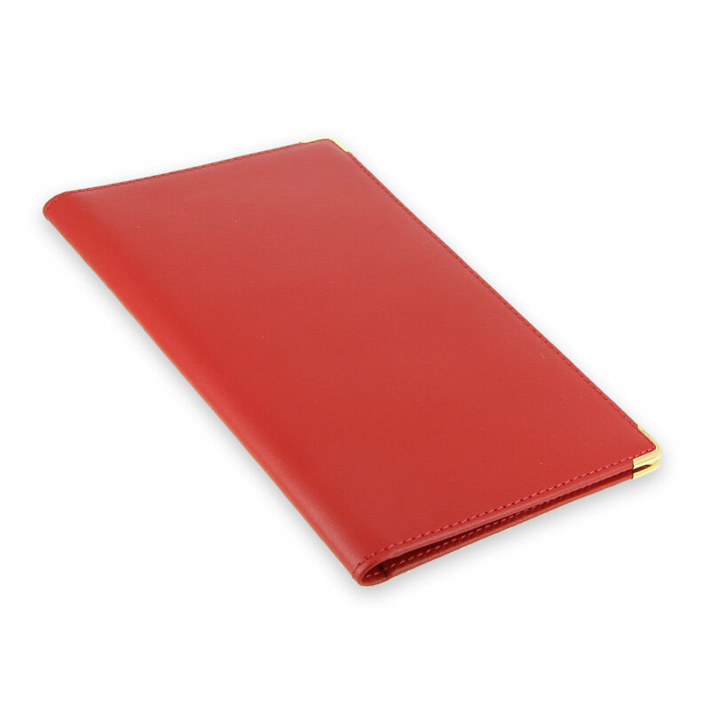 porte chequier portefeuille cuir rouge 2