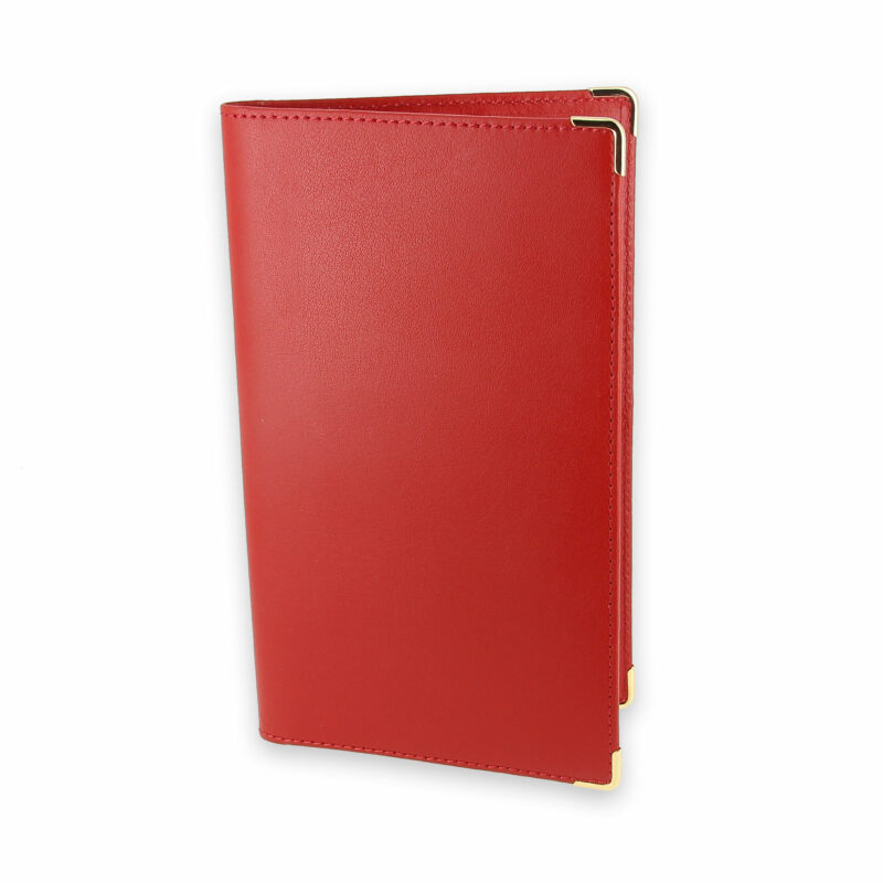 porte chequier portefeuille cuir rouge 1