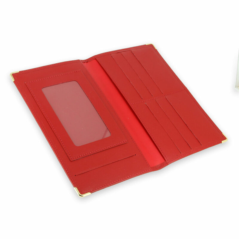 porte chequier portefeuille cuir rouge 4