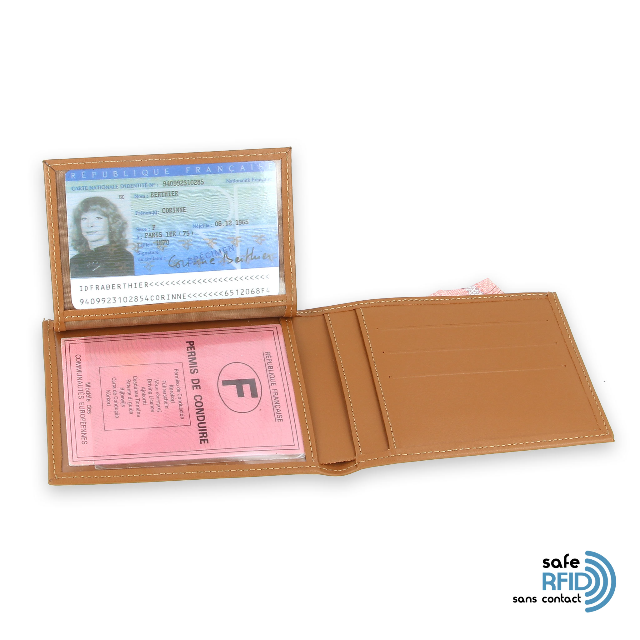 Rien Portefeuille femme 6 cartes RFID