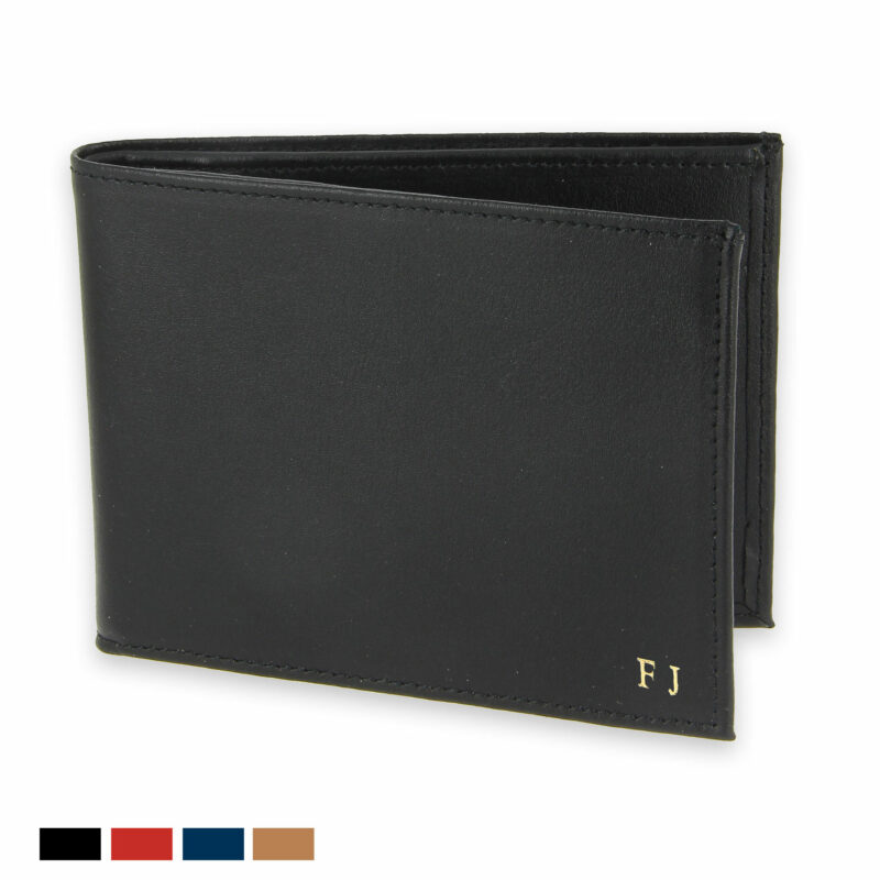 portefeuille cuir avec 6 cartes noir
