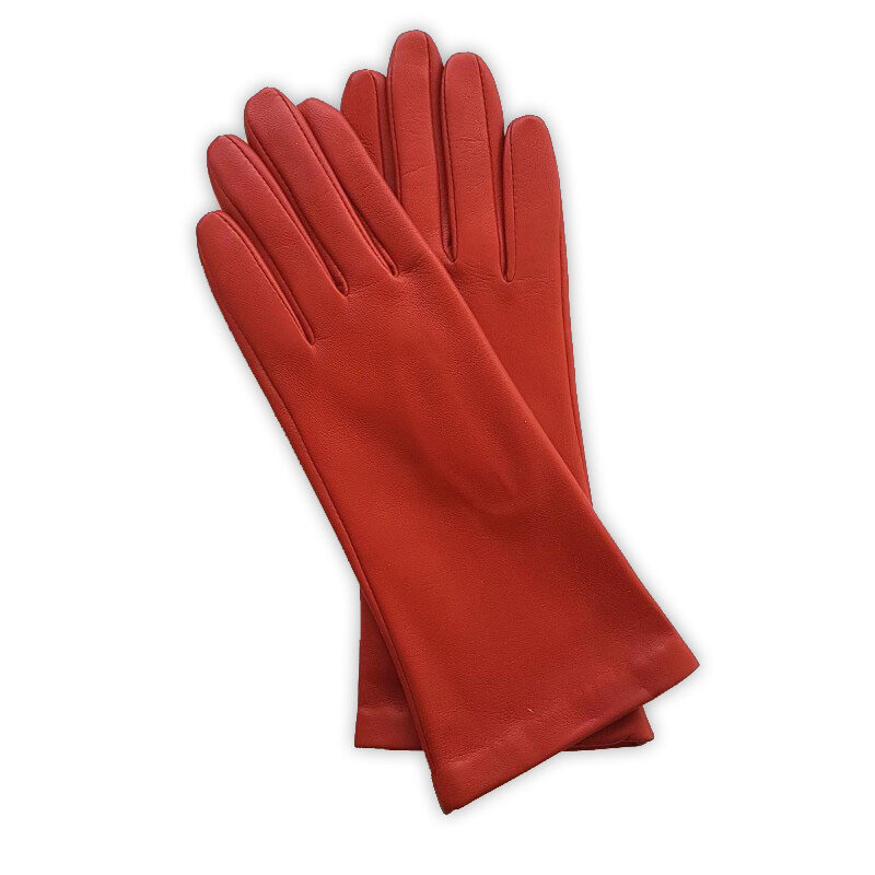 Gants en cuir femme Coline Orange