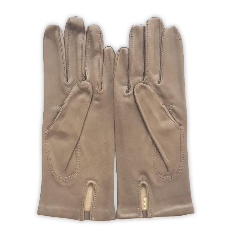 Gants en cuir d'agneau blanc CAPUCINE.