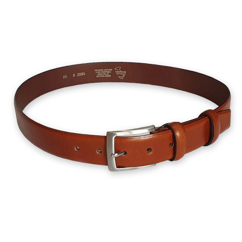 ceinture cuir homme marron bergame 1