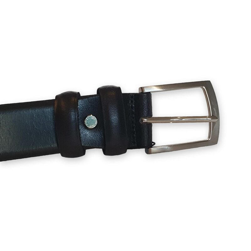 ceinture cuir homme noire bergame 1