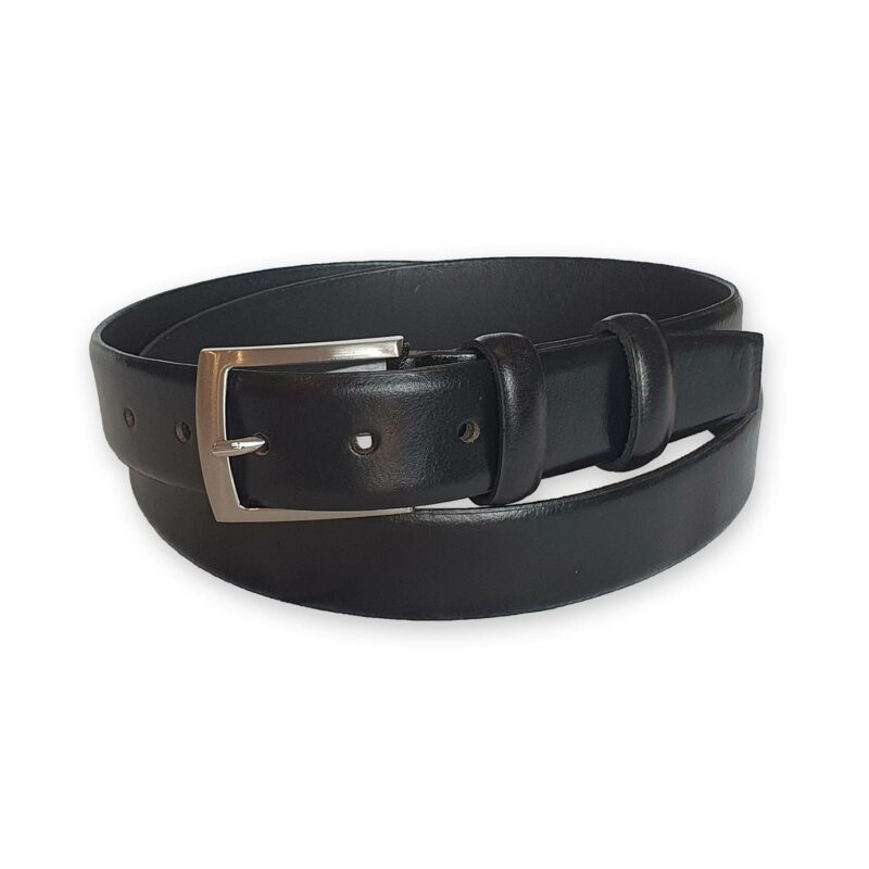 ceinture cuir homme noire bergame 3