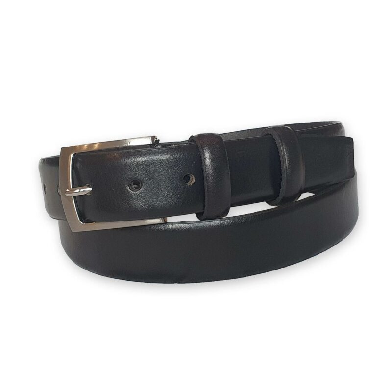 ceinture cuir homme noire bergame 4